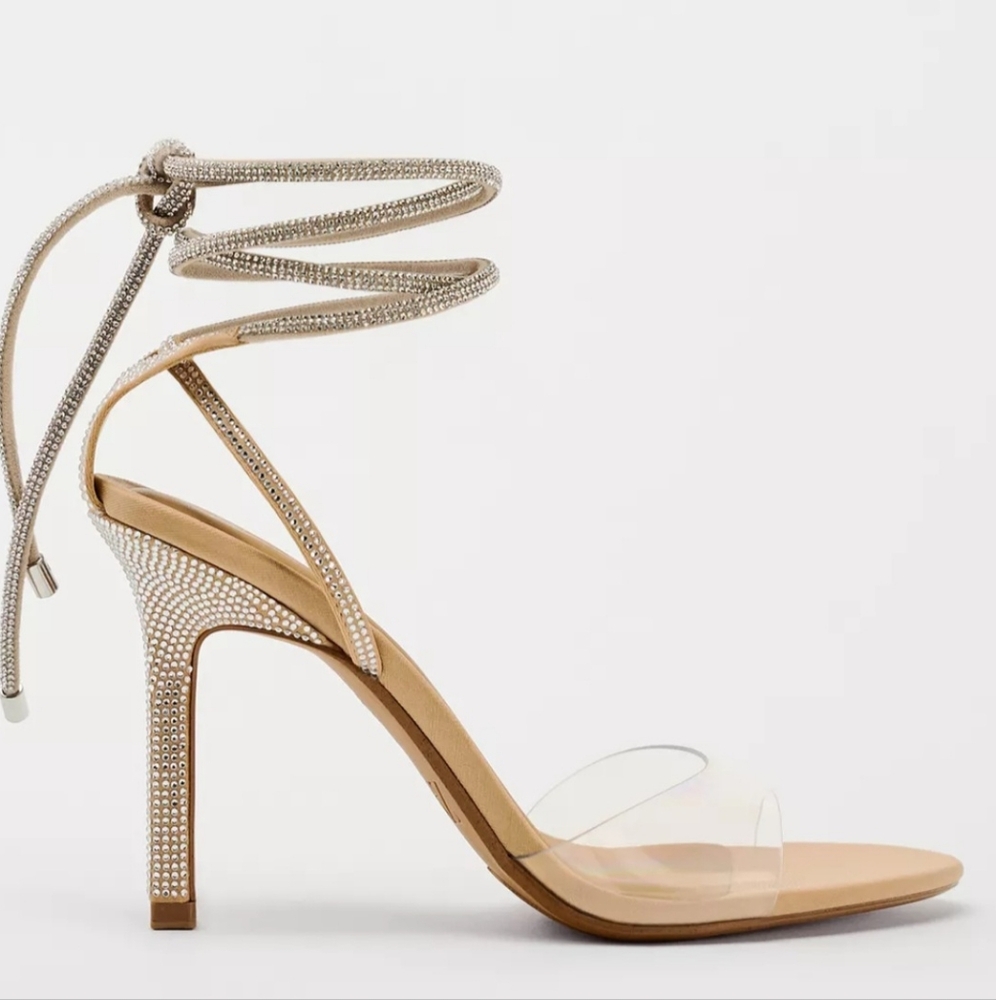 Zara Tan Strappy Heels
